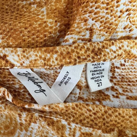 Billabong x Sincerely Jules Mango Snake Print Short and Free Mini Skirt Size 27 - Picture 6 of 10